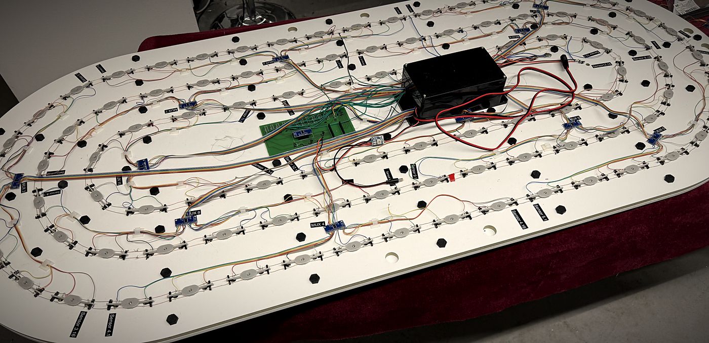 Sensor harness under a table top
